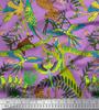 Soimoi Japan Crepe Satin Fabric Branches,Parrot & Leopard Jungle Print Fabric by the metre 42 Inch