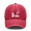 [Vintage Baseball Cap] The Golf Father Print Polyester Soft Adjustable Curved Brim Casual Outdoor Sports Golf Hat For Dad Gift