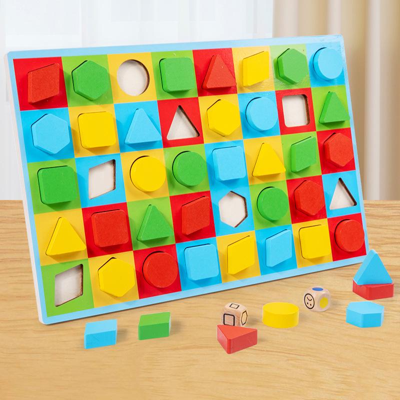 

Montessori Geometric Shapes: Baby Educational Toys for Color Recognition & Cognitive Development in Early Education.