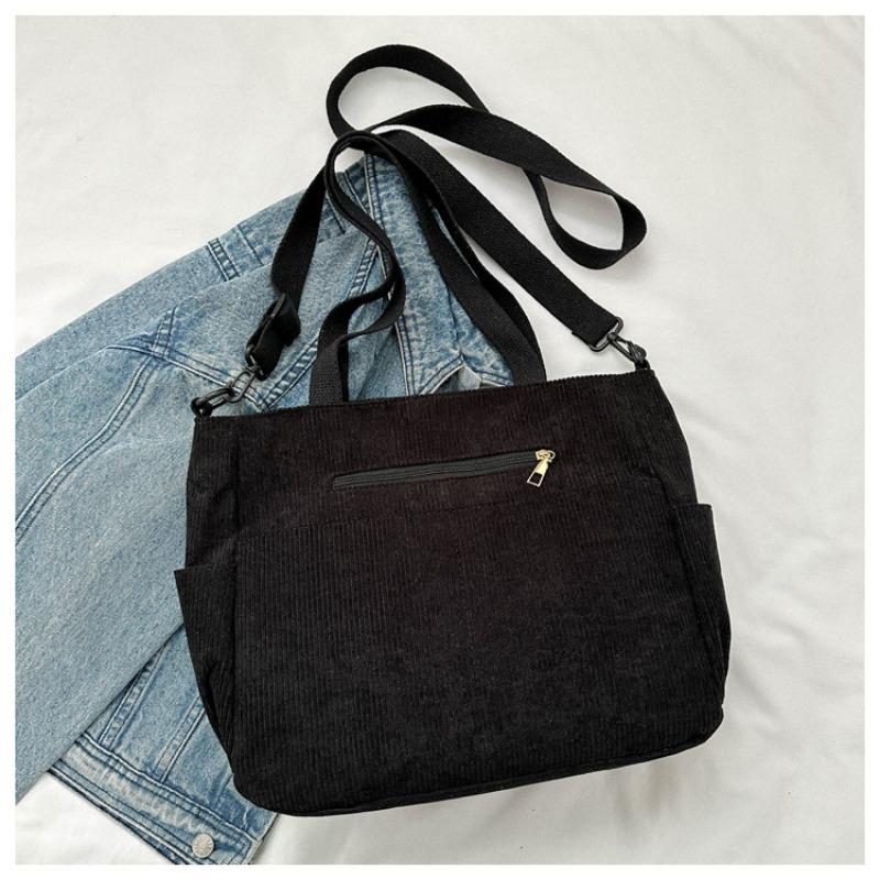 Casual Large Capacity Solid Color Tote Bag Hundred Shoulder Tote Crossbody Bag