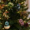 Decorative Acrylic Pendants Christmas Dinosaur Countdown Calendar, 24Pcs Ornament Set with Cute Party Favors Dino Designs, Holiday Tree Hanging Decor
