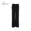 HIRMANS Women's 100% Wool Knit Wide-Leg Trousers