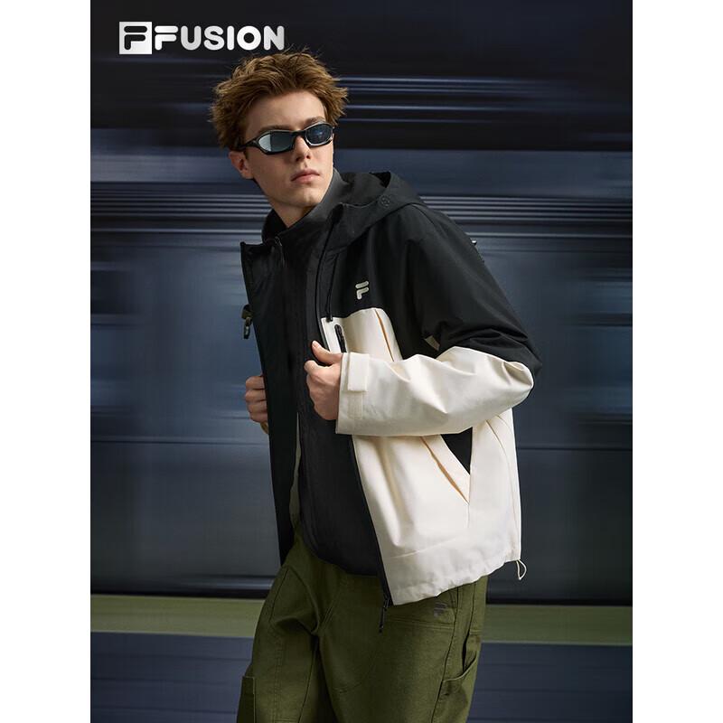 FILA FUSION Unisex Color-block Woven Jacket & Top Set S