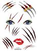 European & American Style Halloween Horror Face Tattoo Stickers for Masquerade Parties