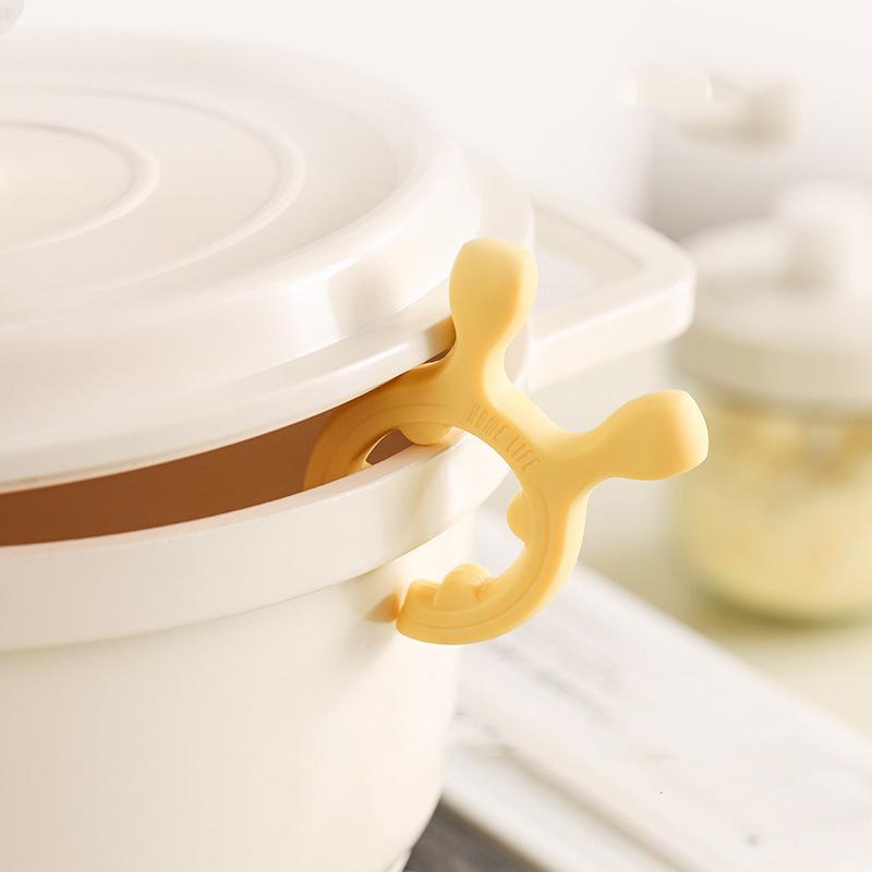 1Pc Silicone Spatula Rack Spatula Holder Deer Ear Anti Scalding Overflow Pot Clip Spoon Holder Kitchen Gadget