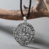 Herren Punk Wikinger Kompass Halskette Nordische Rune Skandinavischer Schutz Edelstahl Anhänger Choker Amulett Talisman Schmuck
