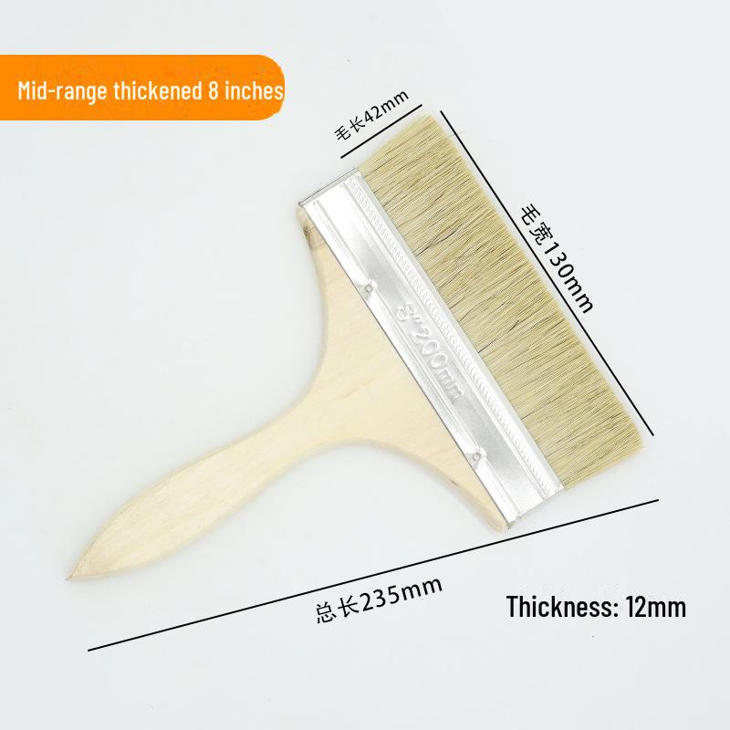 Industrie-Farb- und Reinigungsbürstenset – Weiche & Harte Borsten, Langer Griff für Kleber, Farbe und Detailarbeiten