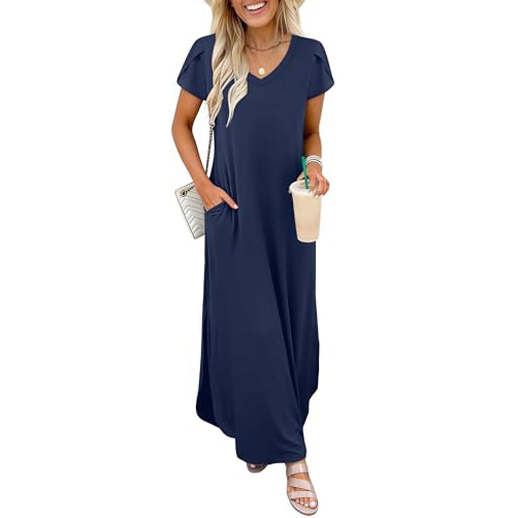 Women's  Short Sleeve Beach Dress Casual Dress