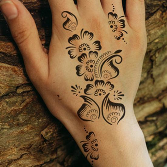 Henna Tattoo Stencil, Reusable DIY Tattooing Template, Floral Animal Patterns Stencil for DIY Indian Temporary Tattoos Music Festivals Body Art