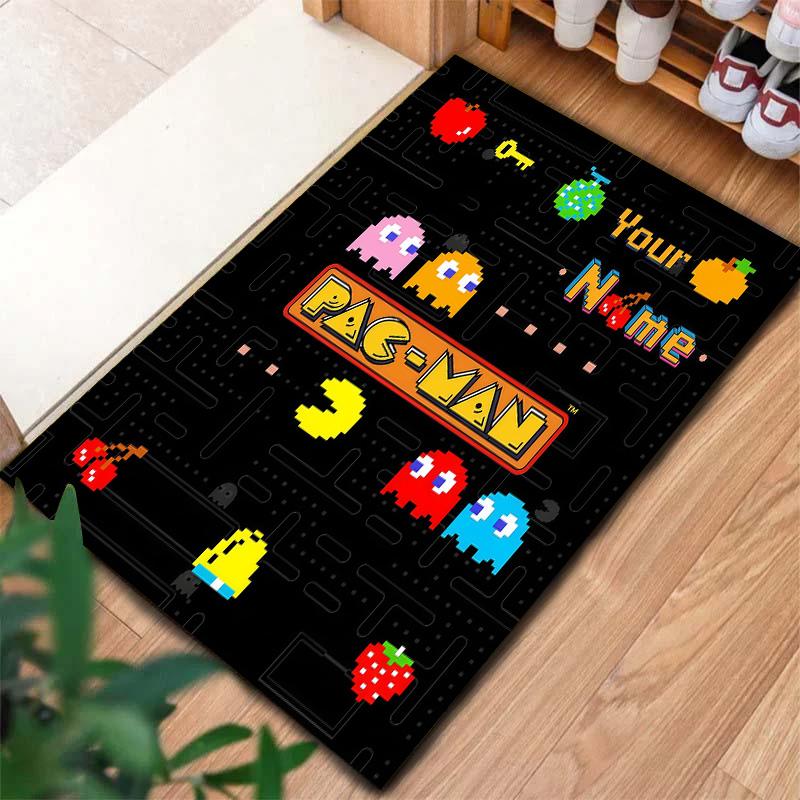 Pacman Custom Name Carpet Rug For Living Room Bedroom Home Sofa Decoration,Kids play Non-slip Floor Mat