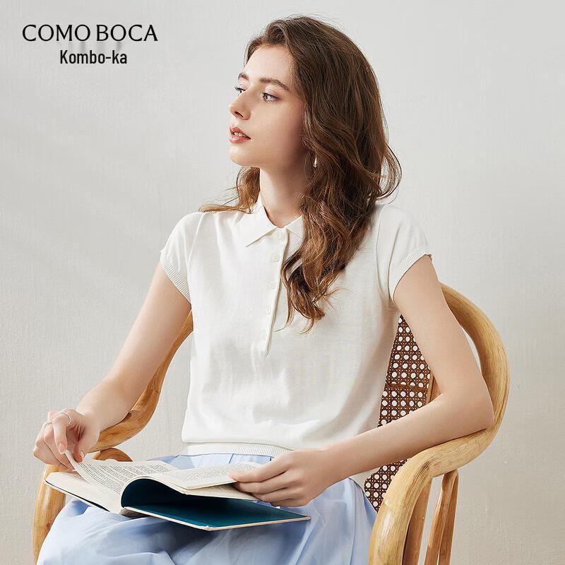 Женский трикотажный топ-поло Komeng Boka из смесовой шелковой пряжи M