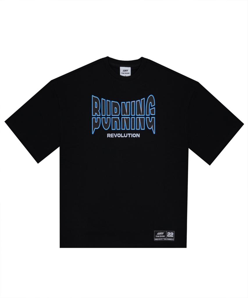 THERANK Burning Heat Circle Over Fit T-Shirts [Black]