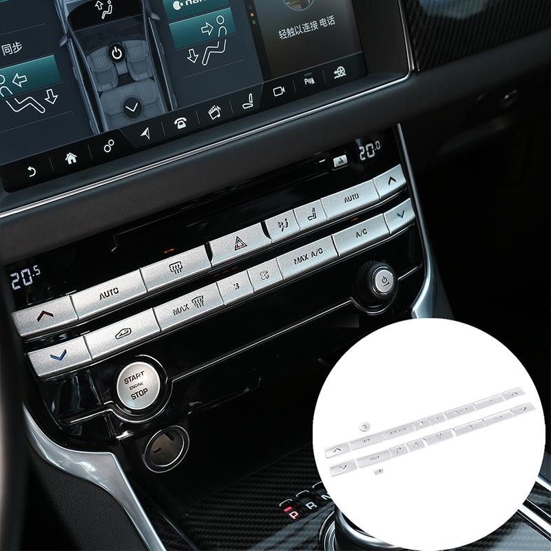 For Jaguar XF XFL 16-20 XE XEL 15-19 F-PACE Central Control Air-Conditioning Button Decoration Sticker Modification Accessories