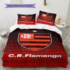 Flamengo Pattern Bedding Set Quilt Cover Pillowcase Home Decor Gift (1 * Duvet Cover + 2 * Pillowcase, Without Core)