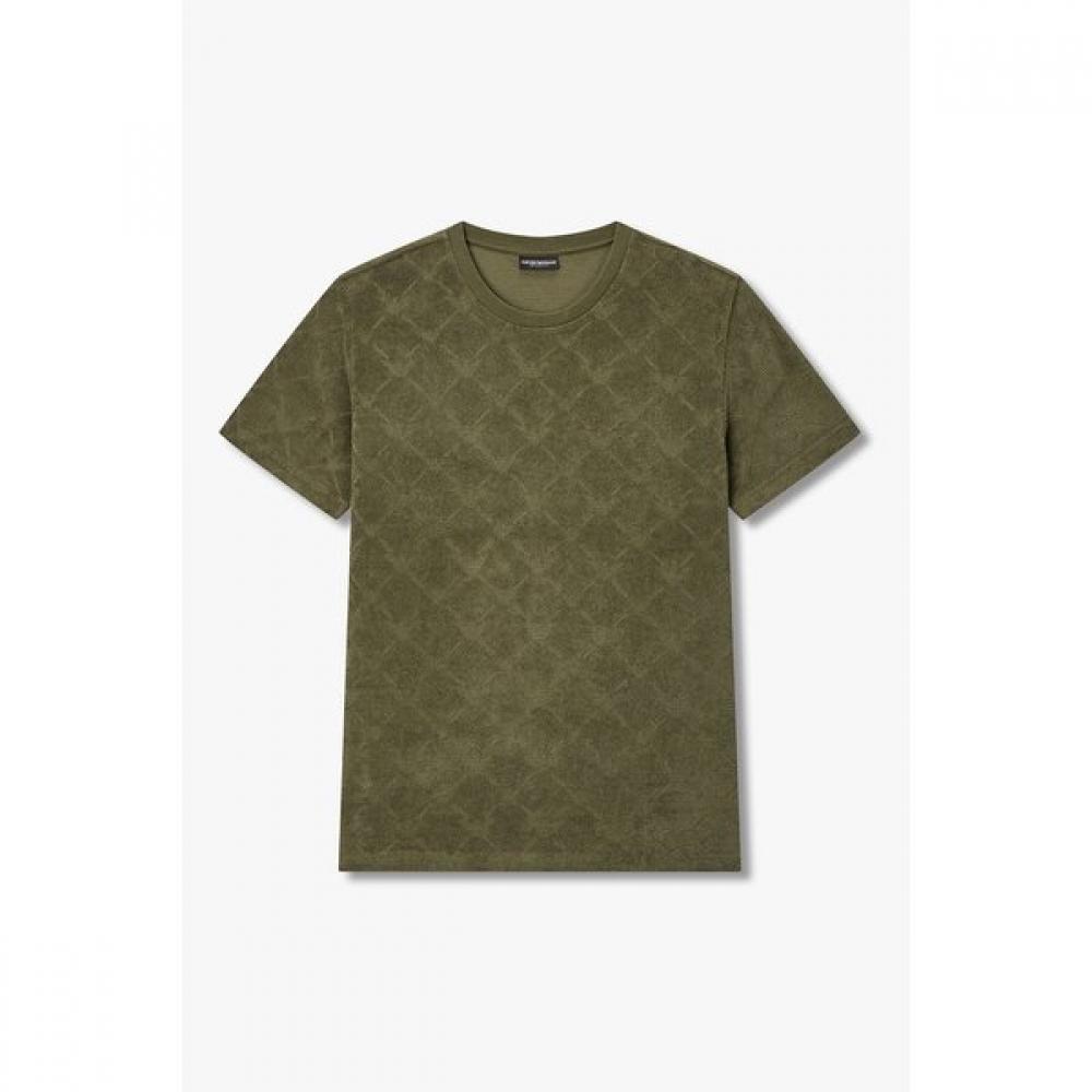 Emporio Armani Men S Jacquard Logo Terry Beachwear T ShirT 0816134056 L(105)