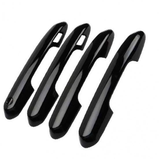 2019-2023 Toyota Rav4 Black Exterior Outside Door Handle Cover Decoration 4pcs | Painted | Scratch-Resistant | Plastic | Adhesive | Left | 4pcs