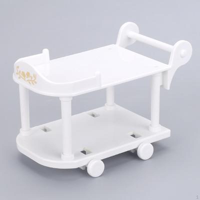 1 :12 Scale Dollhouse Kitchen Serving Cart Accessories Portable DIY Mini Bar Buffet