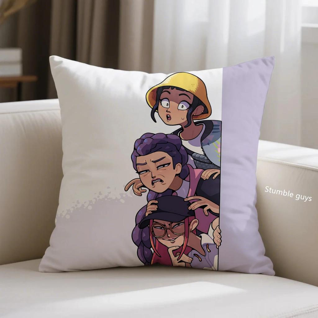 Anime Demon Hunters Pillowcase Kpop Sofa Cushion Cover Living Room