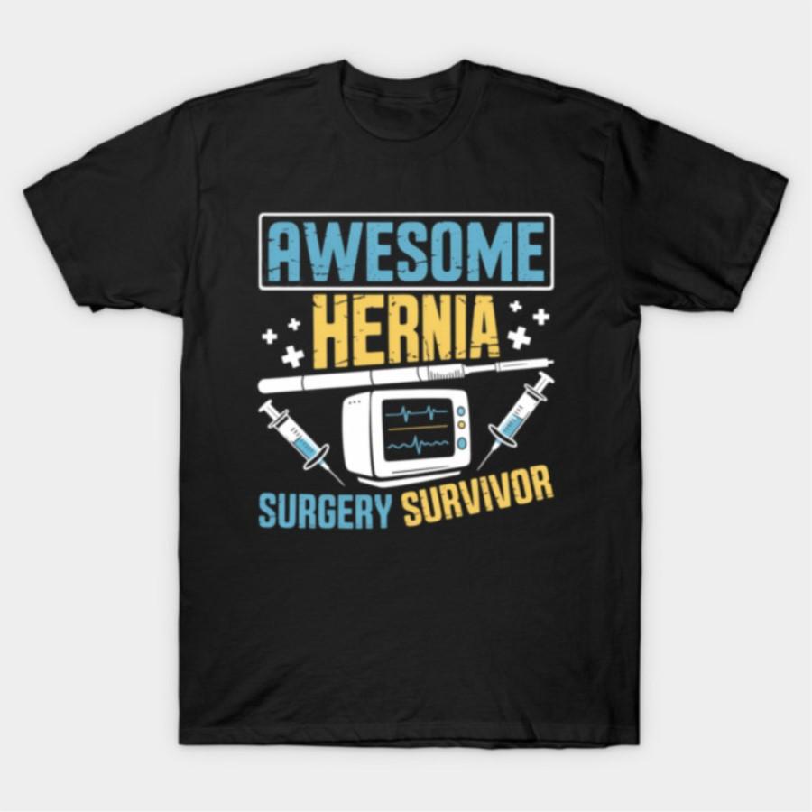 

Funny Hernia Surgery T-shirt For Men Women 100% Cotton T Shirts Short Sleeve Tops 1201-3 - Men s Summer Cotton Graphic Tee 5XL