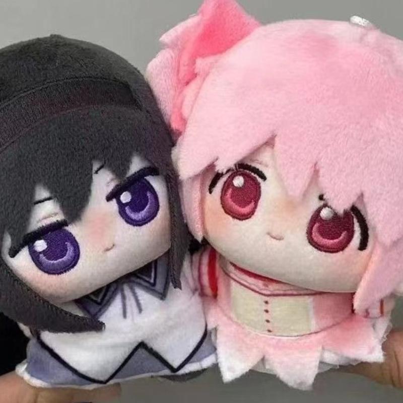 Puella Magi Madoka Magica 10cm Plush Doll Madoka Kaname Homura Akemi Mini Cotton Toy Anime Character Stuffed Pendant Collectible Gift for Anime Fans