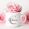 Personalisierte Tasse Herz Initial mit Namen Kaffeetasse Individuell Tee Heißschokolade Tassen Braut Brautjungfer Muttertagsgeschenke für Sie
