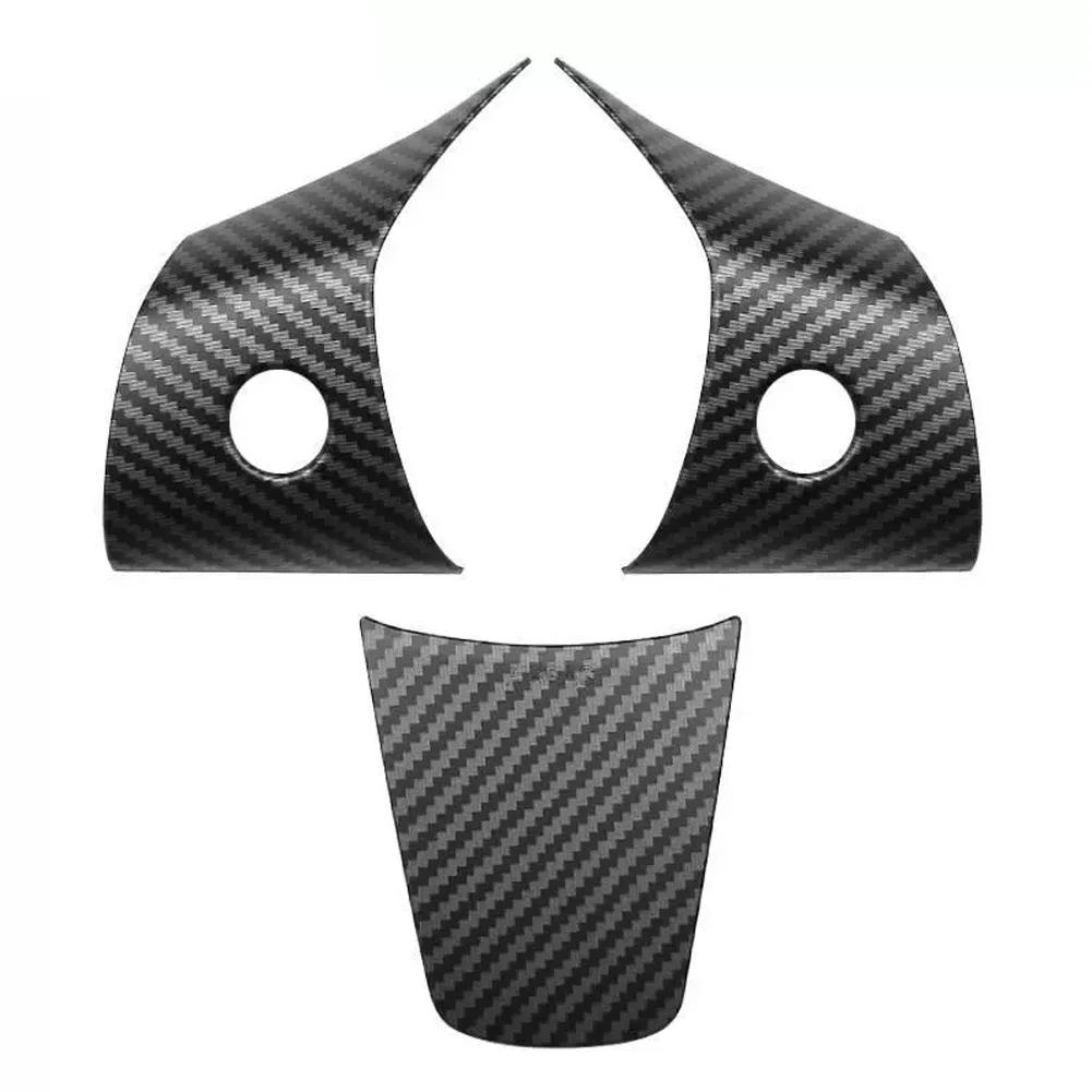 Auto Lenkradverkleidung aus ABS Kohlefaser Matt für Tesla 2024/2024 Innenraum Modifiziertes Zubehör für Tesla Model 3 Model Y