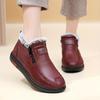 Bottes d'hiver pour femmes Semelle antidérapante Semelle antidérapante Semelle intérieure épaisse et coussinée Chaussures d'hiver douces et chaudes pour dames âgées Bottes d'hiver