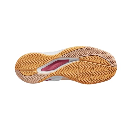 Wilson RUSH PRO ACE W Women's Tennis Shoes, Peach Parfait/White/Tangerine, Size 22.5 cm