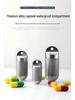 Compact Titanium Non-slip Pill Box - Multi-compartment, Waterproof, Moisture-proof, Perfect for On-the-go Storage