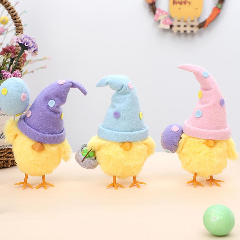 2025 New Easter Decorations Ins NerdyEaster Egg Chick Figurines Holiday Party Gifts Indoor Home DIY Decoration