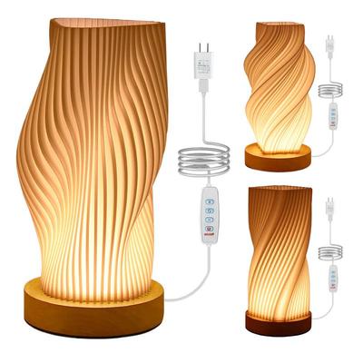 Dimmable Table Lamps For Bedrooms Nightstand Table Bedrooms Lamp Small Table Night Light With 3 Colors 3D Printed Bedside Lamp