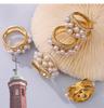 Simple Luxury Pearl & Zircon Titanium Ring with Japanese-Korean Style - Trendy and Versatile Design