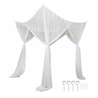 Quadratisches Bettdach, Polyester, effektiver Schutz, 4-Ecken-Baldachin, langlebig, für Zuhause, Weiß
