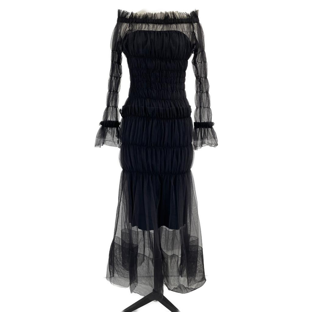 FETICO [Beautiful] Tulle Dress with Petticoat/ Dress *There Is No Size Notation. blackUsed