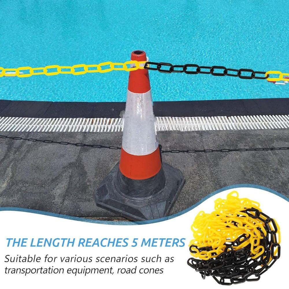 5m Traffic Chain Barrier Link 6mm/8mm/10mm Crowd Control Barrier Warning Safe