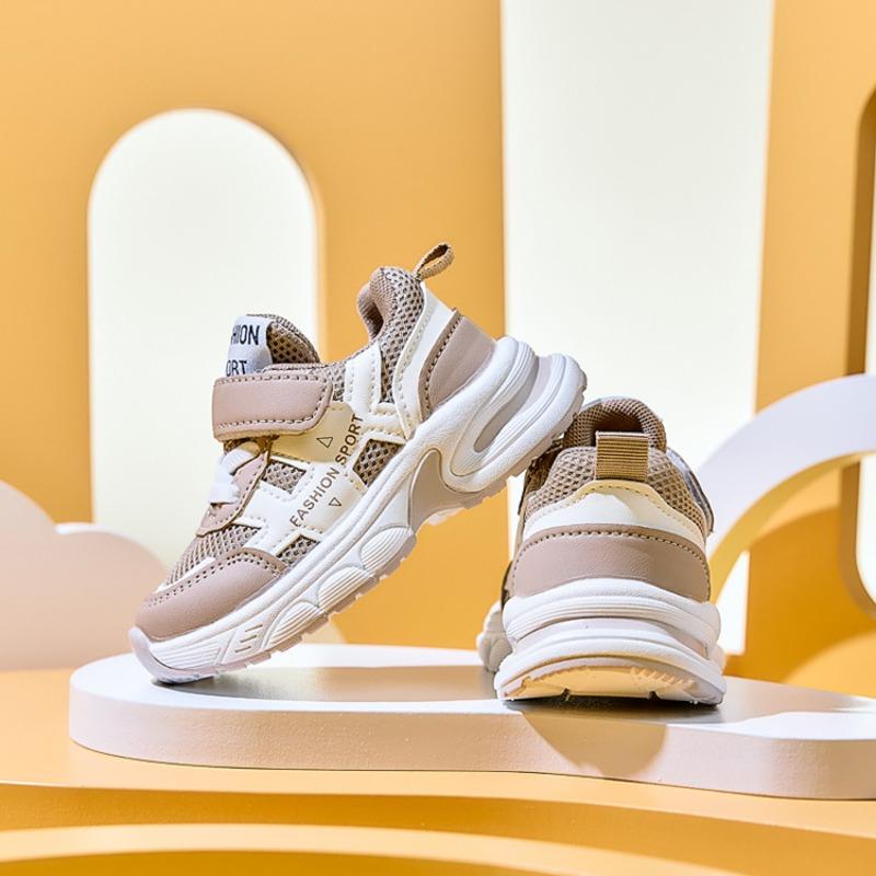 Children's Sneakers Autumn New Arrivals, Girls' Anti-slip Casual Shoes, Versatile Leather Upper Soft-Sole Running Shoes for Toddlers & Kids.