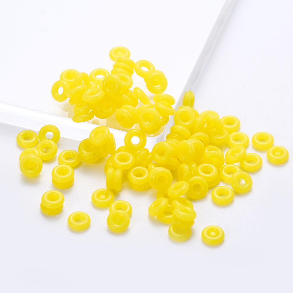 20-100Pcs Hole 2mm Multicolor Rubber Clip Charms Safety Stopper Silicone Spacer Beads For DIY Bracelets Necklaces Jewelry Making