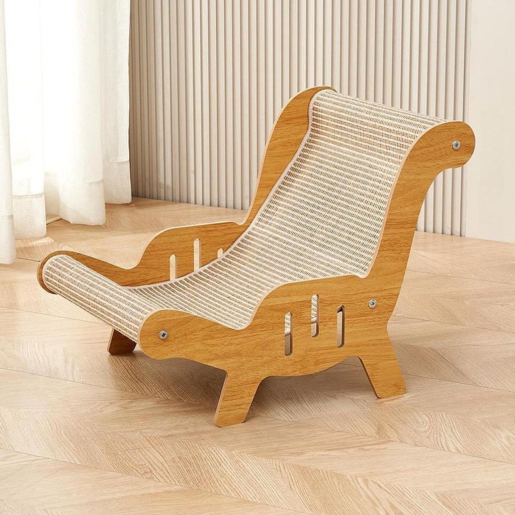 Sizalowe Krzesło dla Kota Drewniany Fotelik dla Kociaka Wielofunkcyjny Drapak dla Kota Meble dla Zwierząt Legowisko dla Szczeniąt Psów Małych Zwierząt