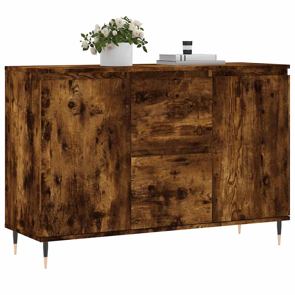 Sideboard Smoked Oak 101.5 X 35 X 70 Cm Wood Based Material