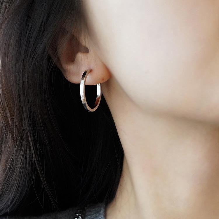 Trendige französische Creolen: Nischen-Design, Schlicht für Herbst/Winter, Damen-Accessoires, Geburtstagsgeschenk