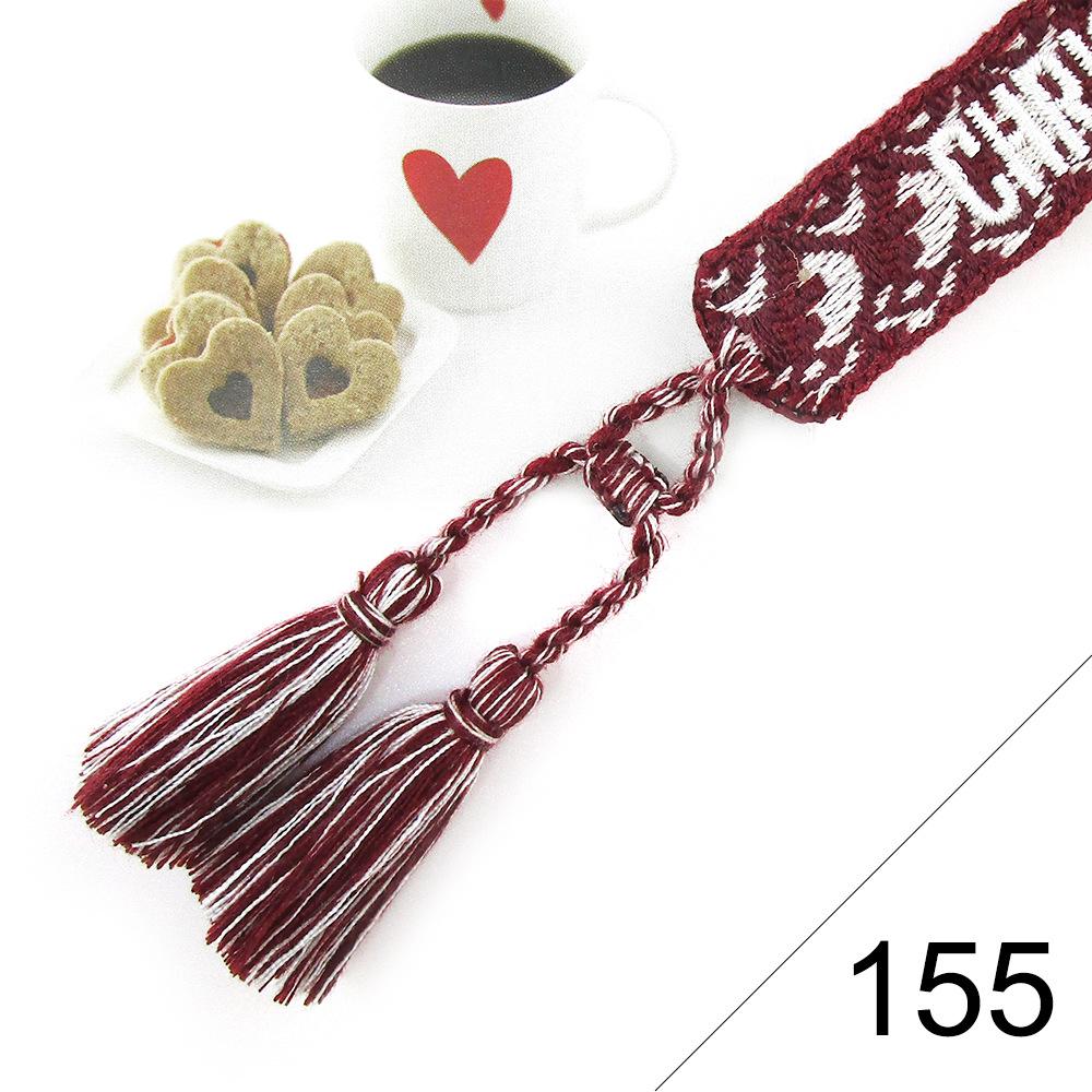 Custom Bohemian Embroidered Bracelet with Tassel and Woven Rope - Handmade Jewelry for Couples and Women