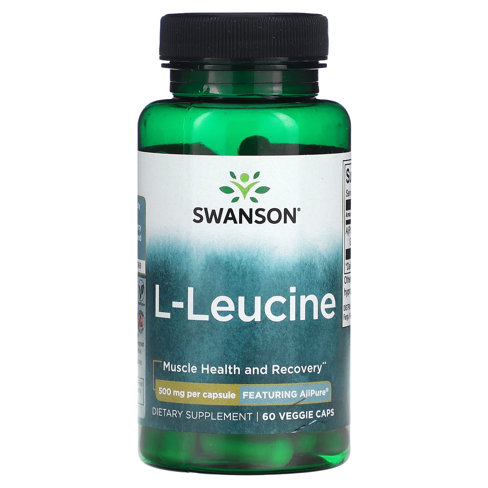 

Swanson, l-leucine, 500 mg, 60 veggie capsules