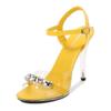Fashion 2025 Summer Korean Style Chain Sandals Cross Ankle Straps Sexy Bling 11CM Thin High Heels Platform Peep Toe Roman Women Shoes