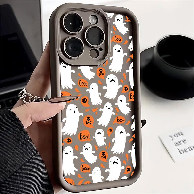 Halloween Happy Ghost Soft Silicone Case For Samsung Galaxy S21 S22 S23 S24 FE Plus S25 Ultra A15 A35 A54 A55 Soft Cover