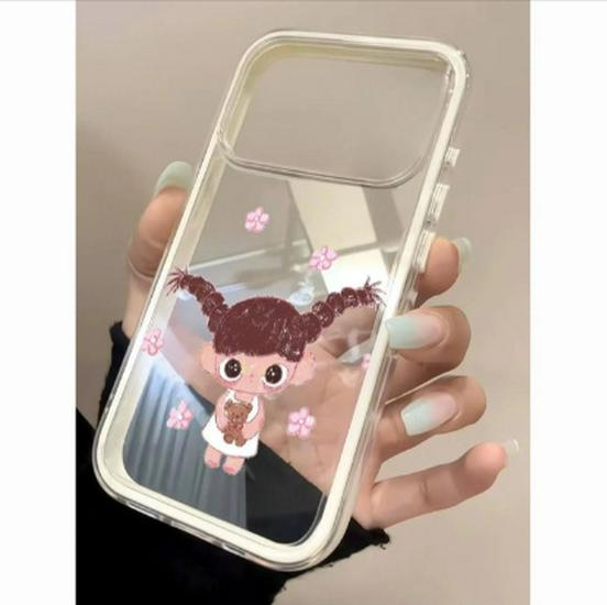 

Little Bear Girl 2-in-1 Case for Apple 11, 13 Pro, 14, 15 Pro Max 14