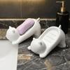 Cat Shaped Cartoon Soap Box Creative Soap Drain Plate Easy To Clean Soap Sponge Tray  Keep Soap Dry