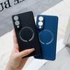 Suitable for Samsung S25Edge Mobile Phone Case Rubik's Cube Liquid Magnetic S24Ultra Full Inclusive Anti Fall S23plus