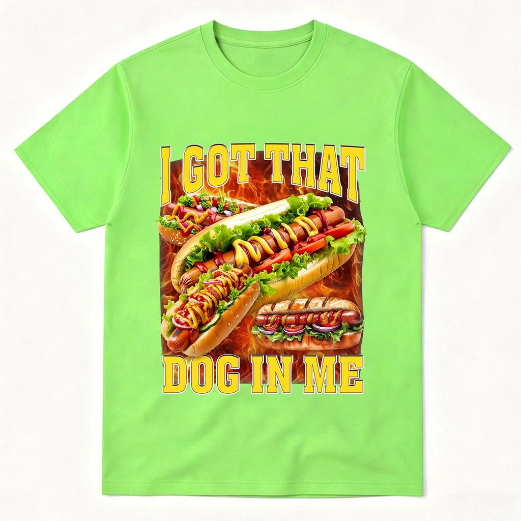 I Got That Dog In Me Tshirt Funny Hot Dog Meme Tee Shirt 90s Style Hotdog Retro Bbq Cookout Food Graphic T Shirts Streetwear