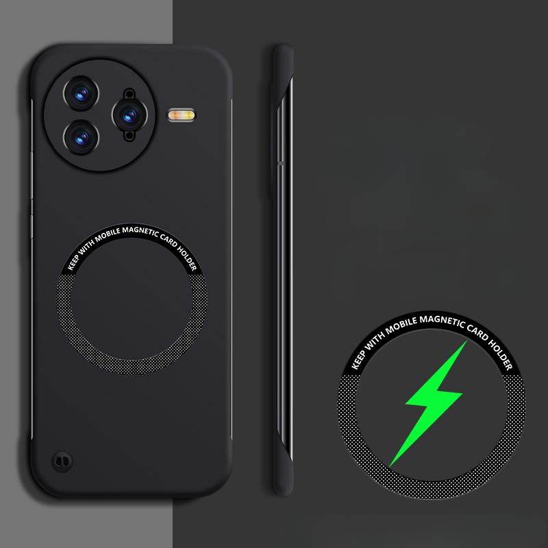 

Для POCO F7 Ultra чехол для Magsafe Magnetic Frameless Hard PC Cover Xiaomi POCO F7 Pro F7ultra Wireless Charging Phone Shell For POCO F7 ultra чёрный