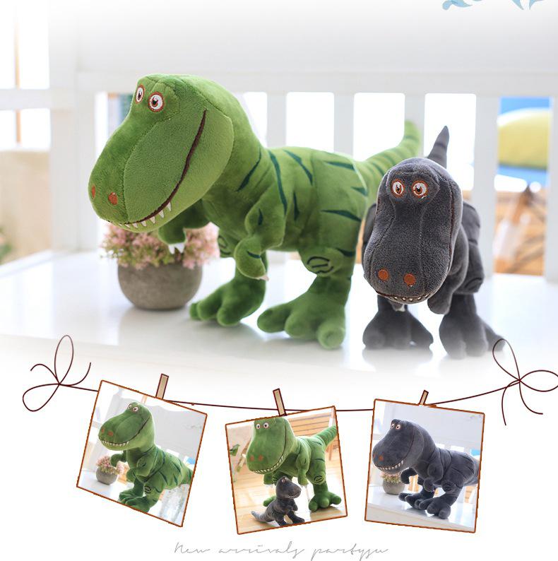 Large Dinosaur Plush Toy - Tyrannosaurus Rex & Triceratops for Boys